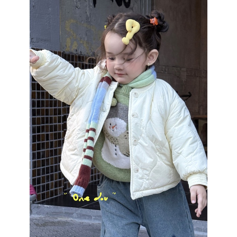 【no退换】25冬 one豆 女童加厚保暖棉衣宝宝韩版洋气冬装棉服