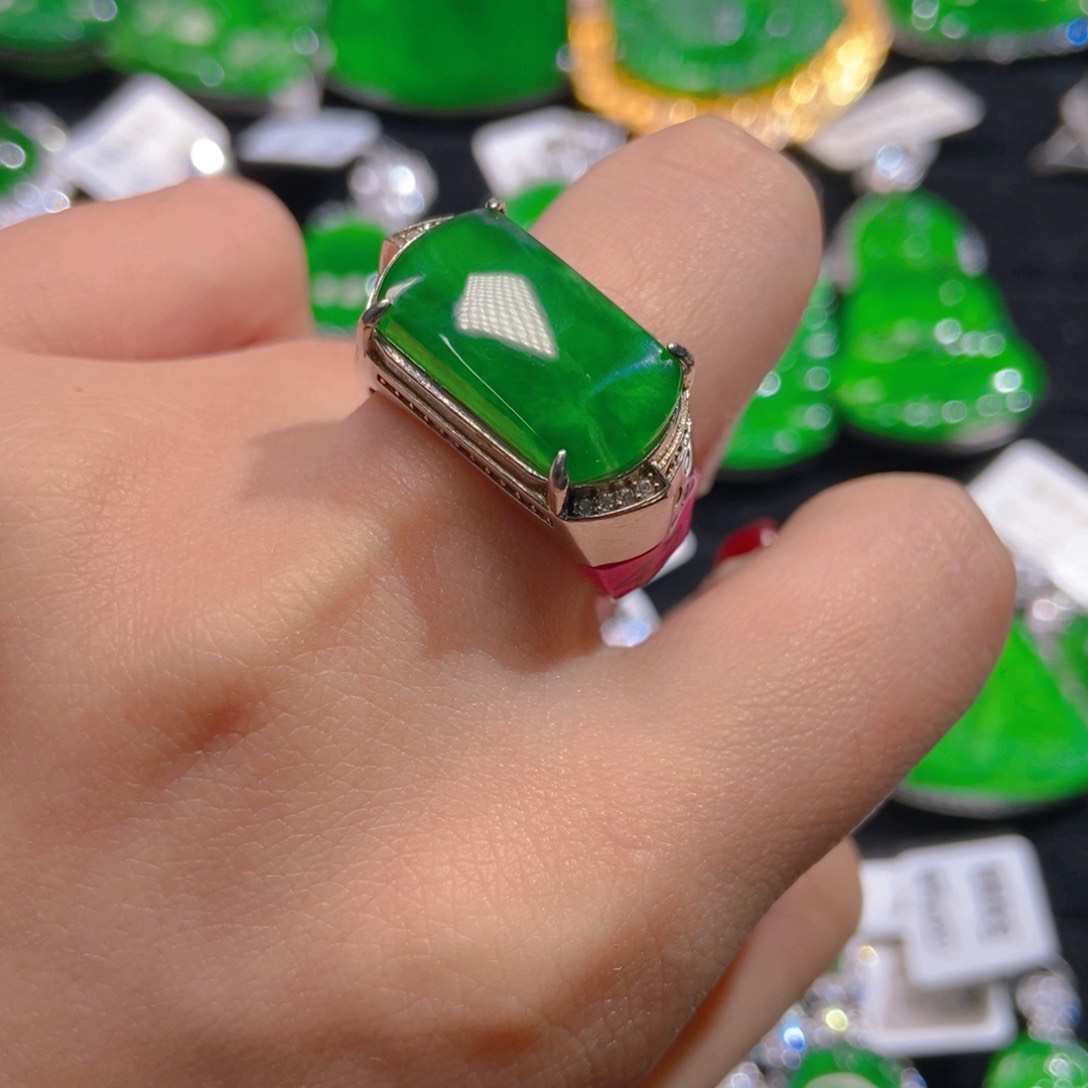 翡翠吊坠(不含链)银S925镶嵌