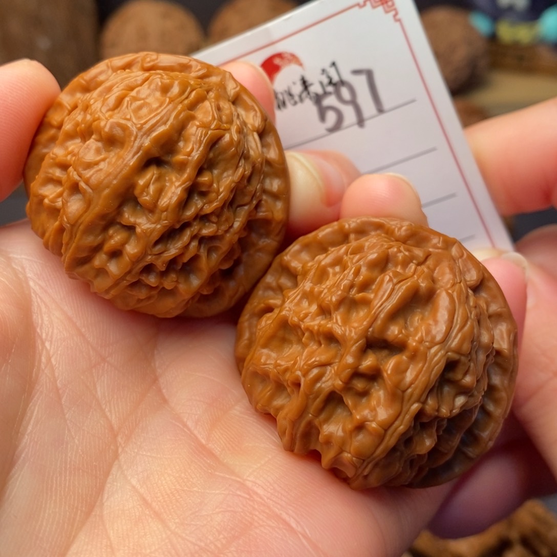 把件文玩核桃597号40白狮子