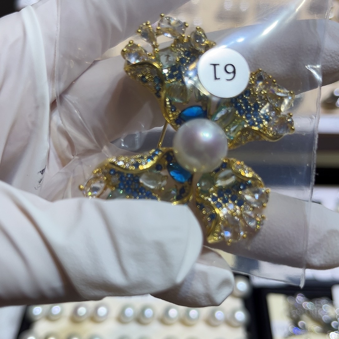 珊***格耳饰淡水珍珠未镶嵌