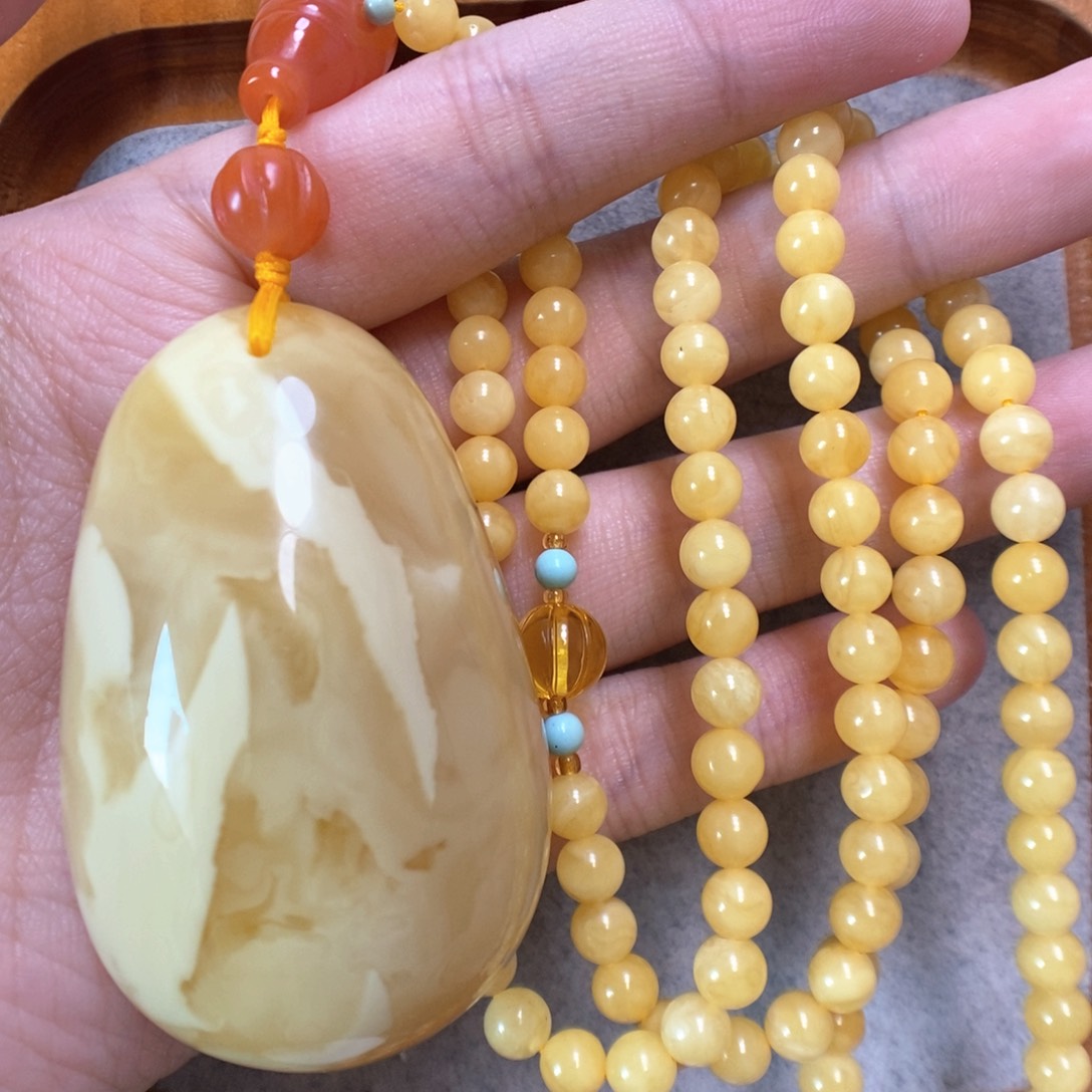 未镶嵌蜜蜡项链蜜蜡吊坠