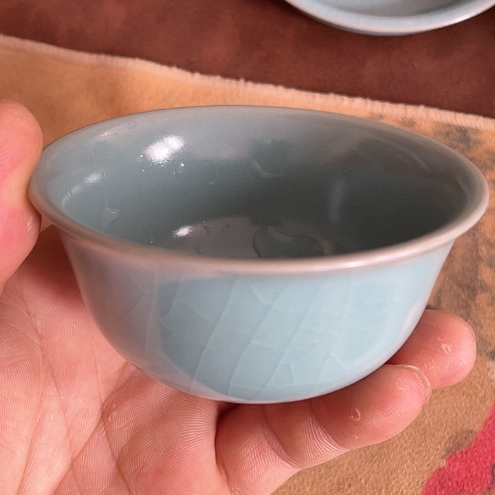 摆件天青釉 鸡缸单杯