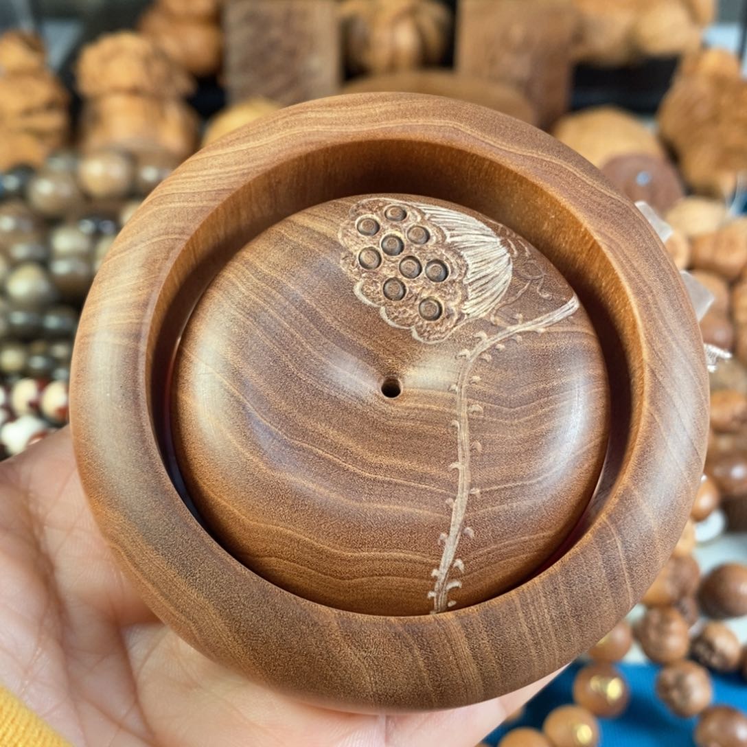 檀香紫檀（小叶紫檀）把件老山檀香横纹黑肉手镯2.0