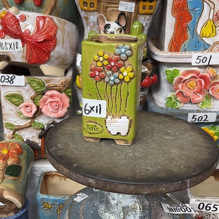 粗陶材质多肉花盆