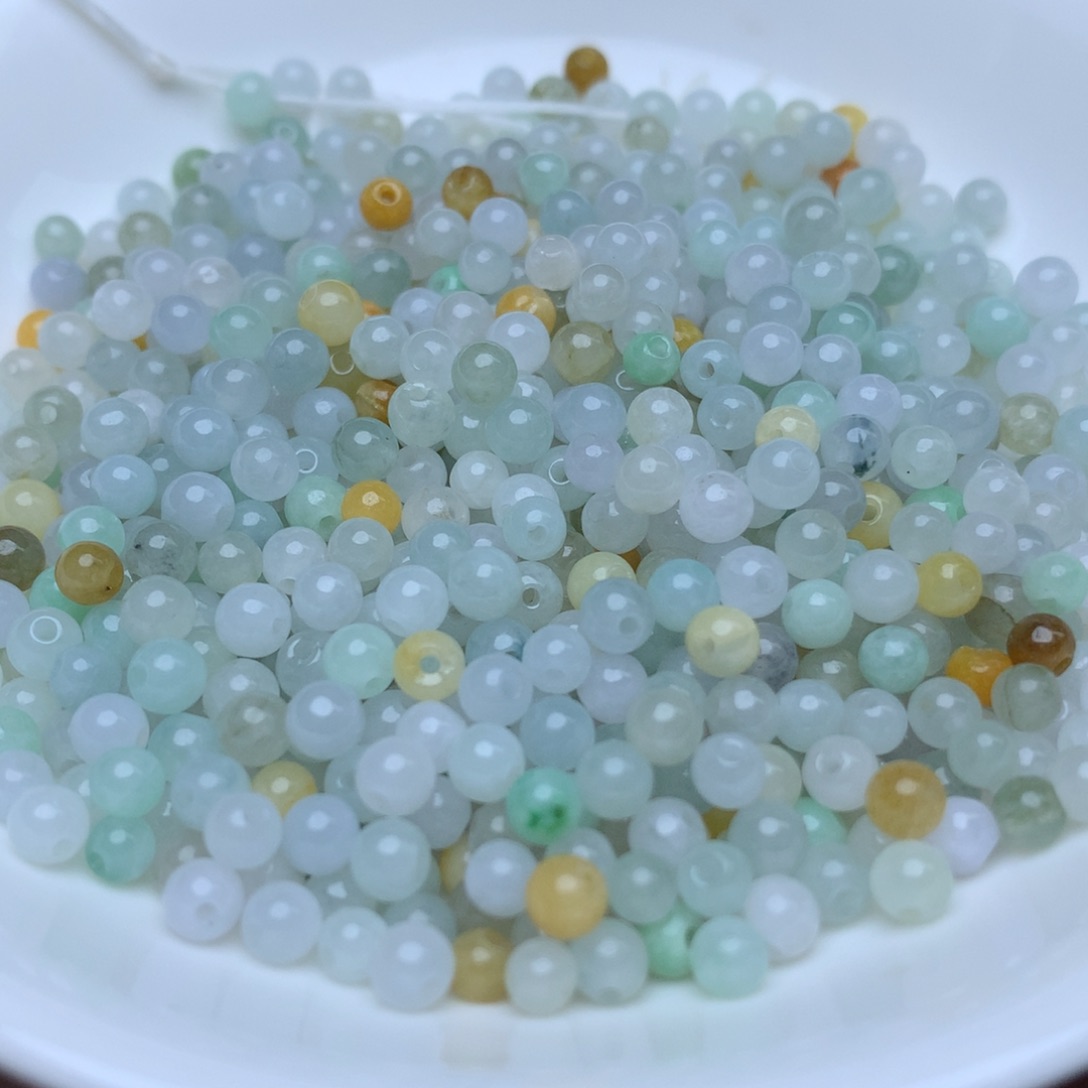 【闪购商品】翡翠手链未镶嵌卡3.5冰淡三彩100个