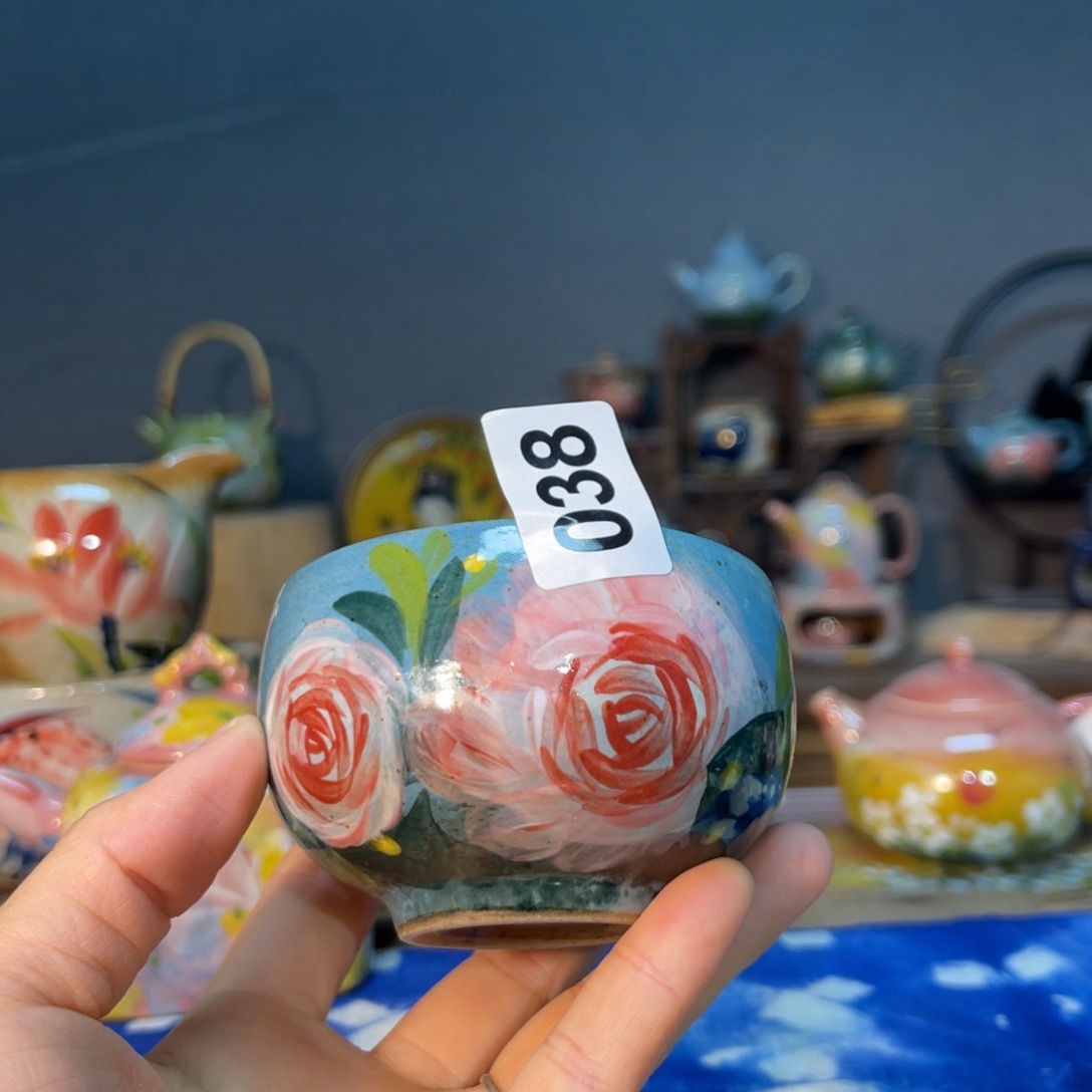 杯素浅陶瓷手工手绘