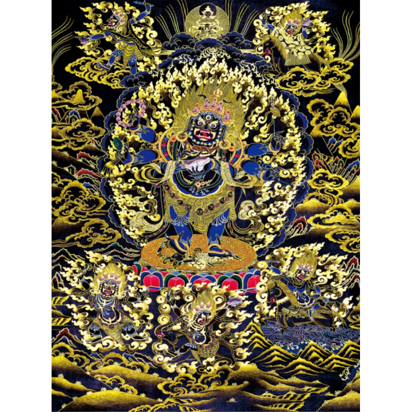 精美大黑天唐卡艺术珍品