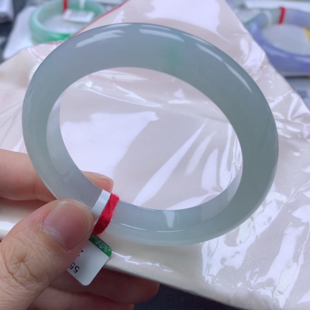 翡翠手镯未镶嵌缅甸天然翡翠手镯5556圈口