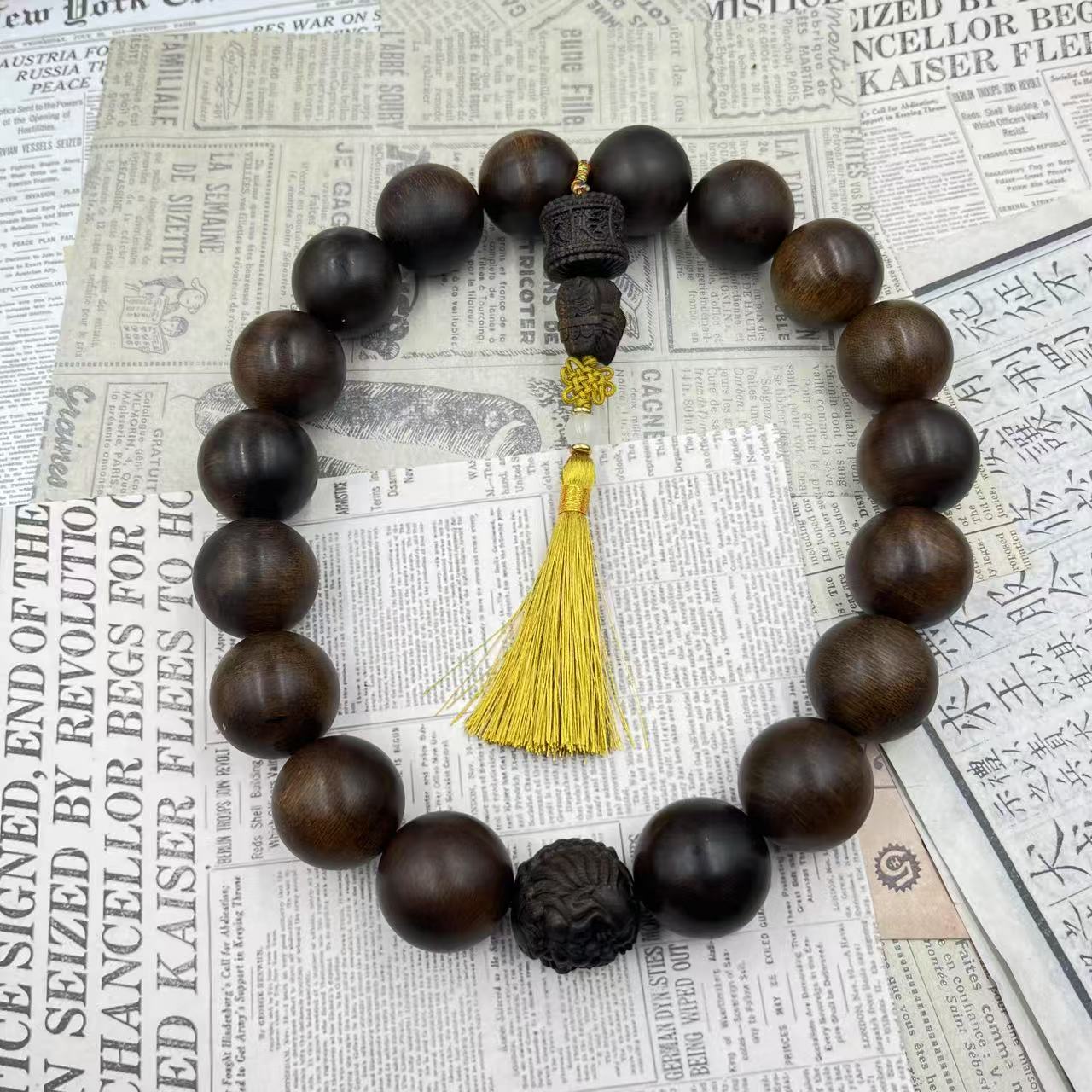 【善缘】c1593圆珠-沉香手持串(多样性发货)