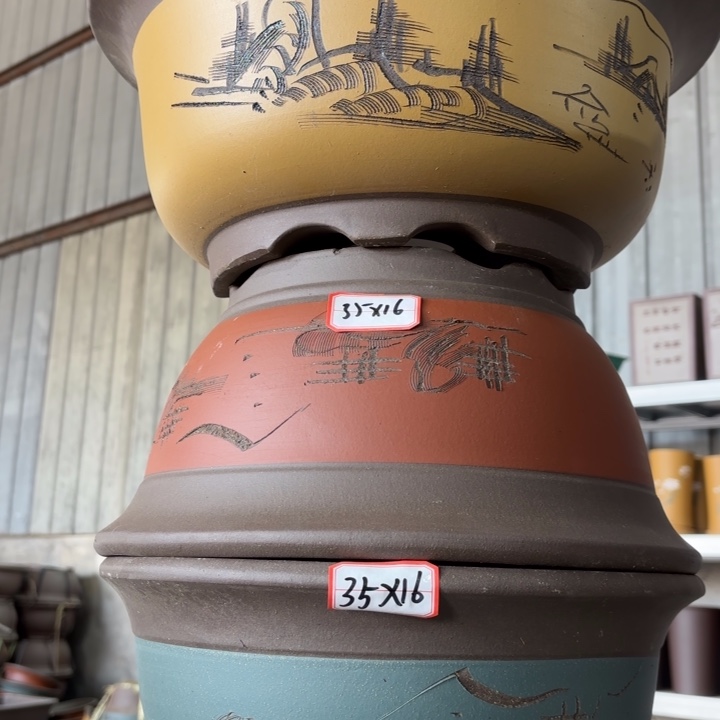 紫砂花盆            100-3