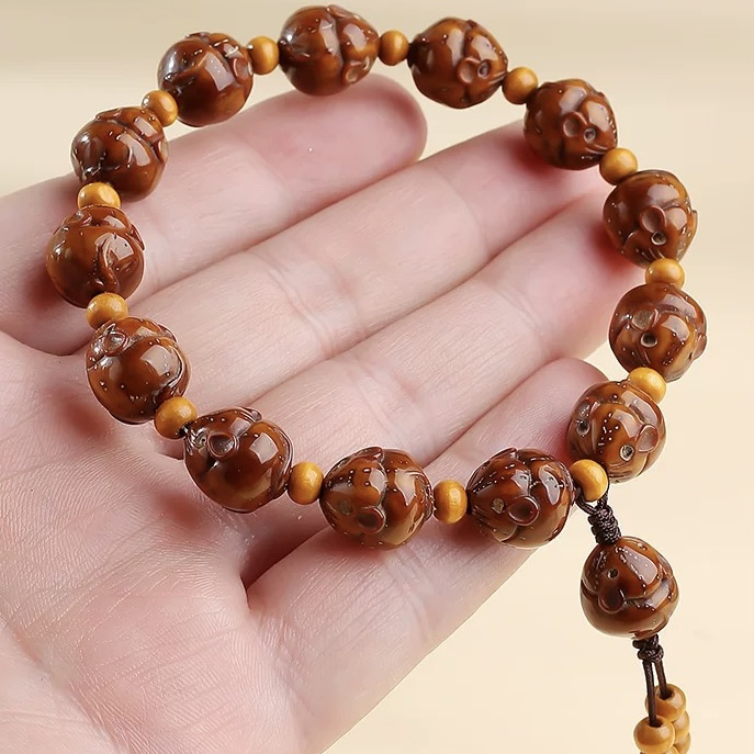 紫金鼠雕刻小老鼠葫芦手链天然原色半实心手串文玩男女款手串礼物