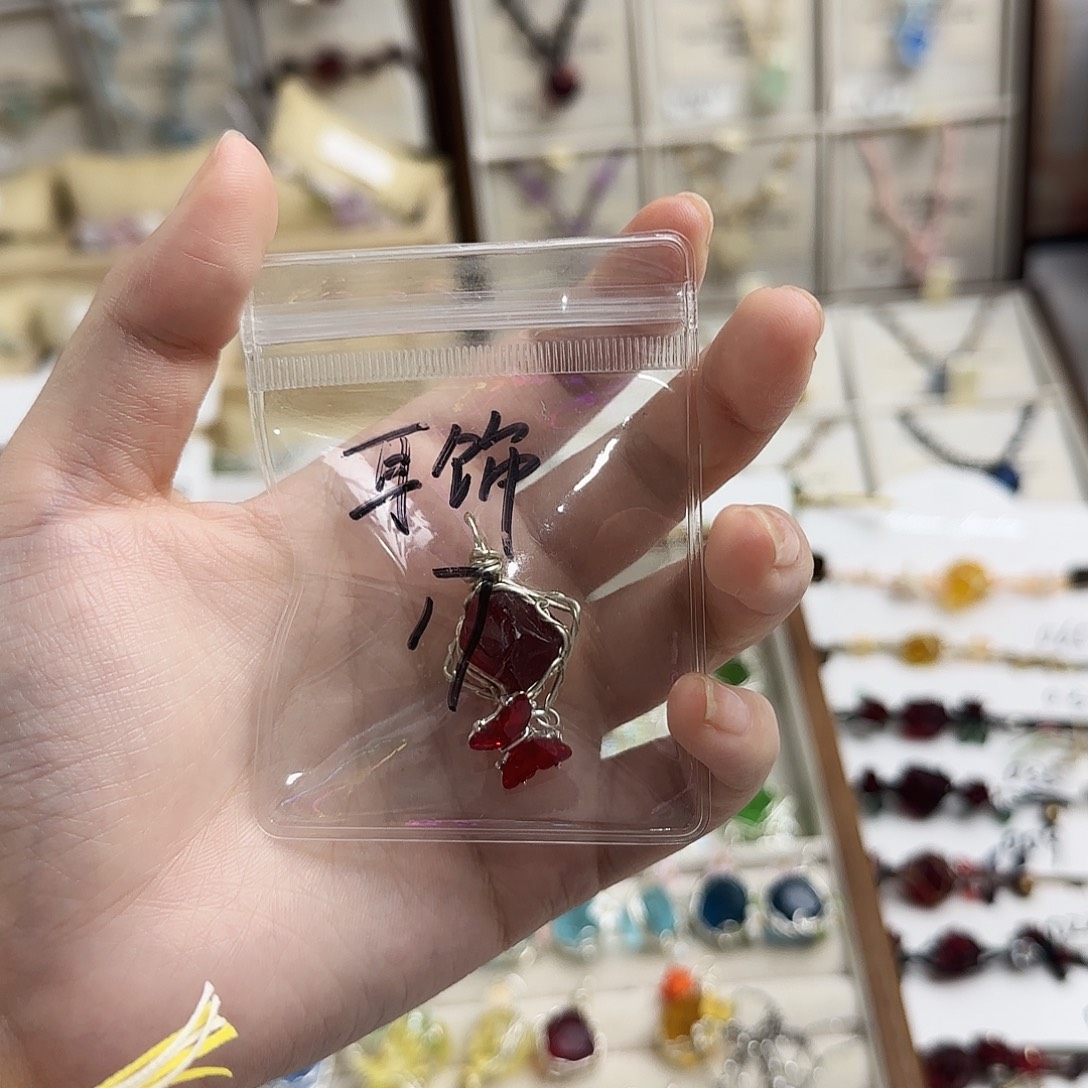 石英石纯铜耳钉17