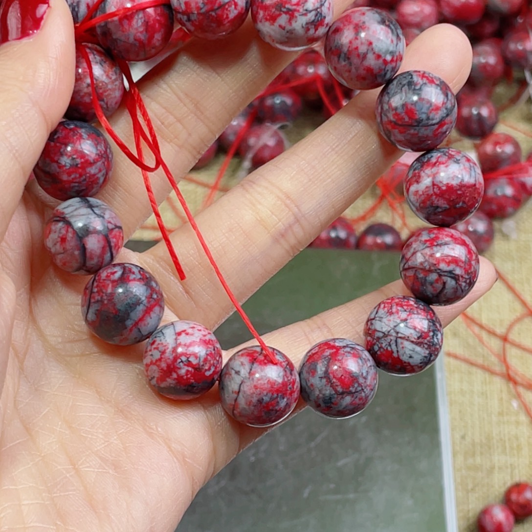 天然辰砂天然原石手串