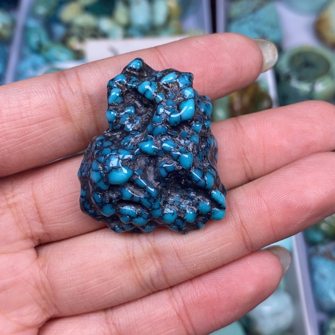 绿松石未镶嵌挂件