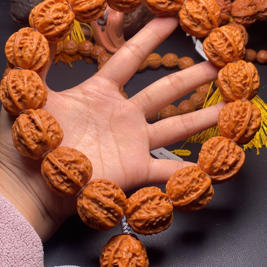 文玩核桃手串麻花京八棱手持