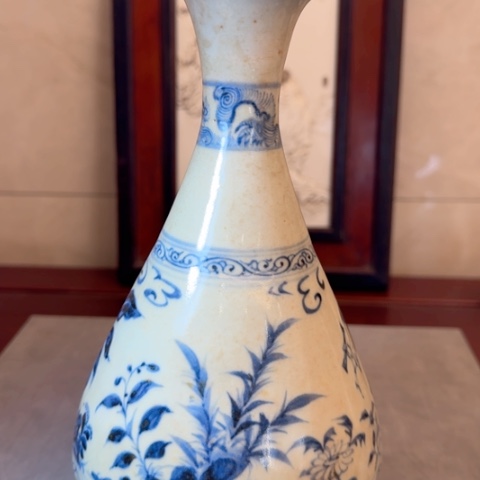 瓶青花玉壶春瓶人物图