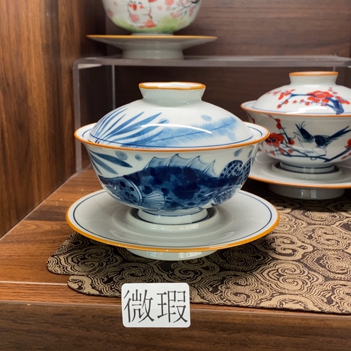 釉下老陶泥手工绘制