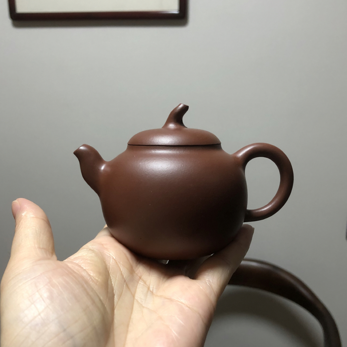 茄瓜150cc红皮龙紫砂壶手工制作茶具