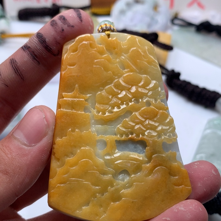 颈饰未镶嵌翡翠保真天然a货翡翠