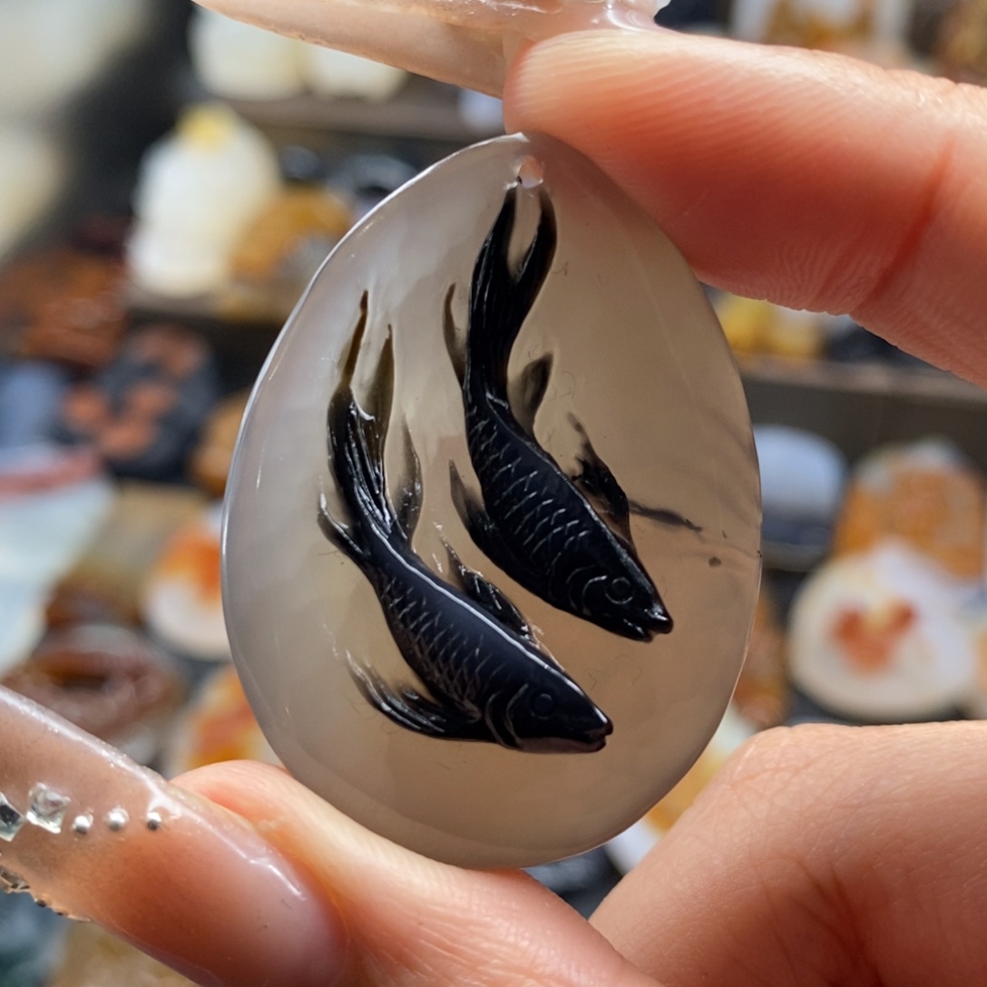 玛瑙/玉髓未镶嵌吊坠(不含链)