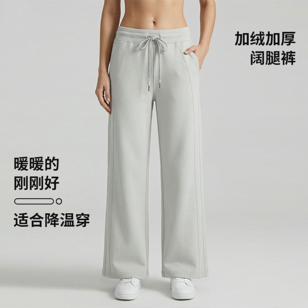 scuba系正品女士中腰运动裤女新款宽松显瘦卫裤秋冬