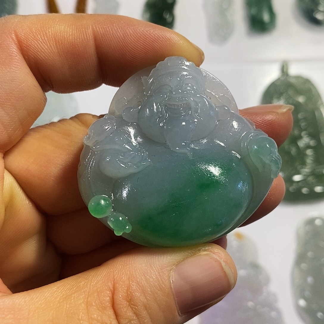 定制翡翠未镶嵌翡翠吊坠