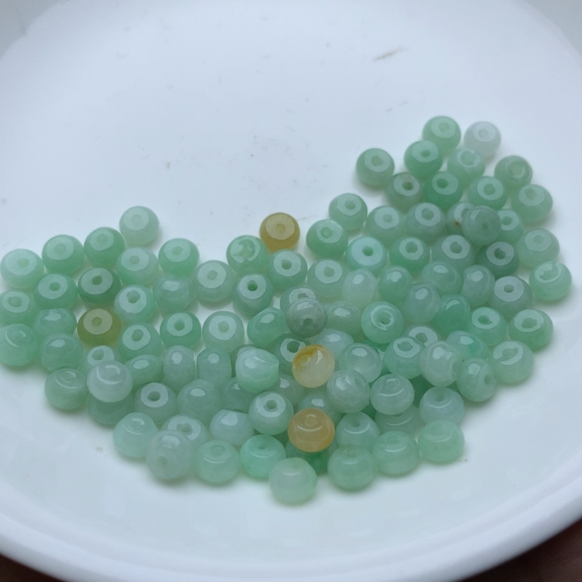 【闪购商品】翡翠手链未镶嵌卡2*4果绿算盘110颗（打包价）