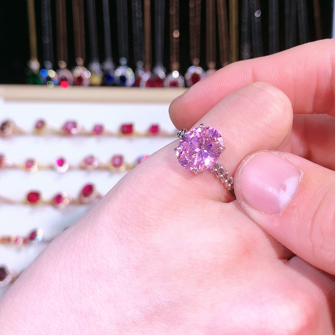 蓝宝石戒指银S925镶嵌