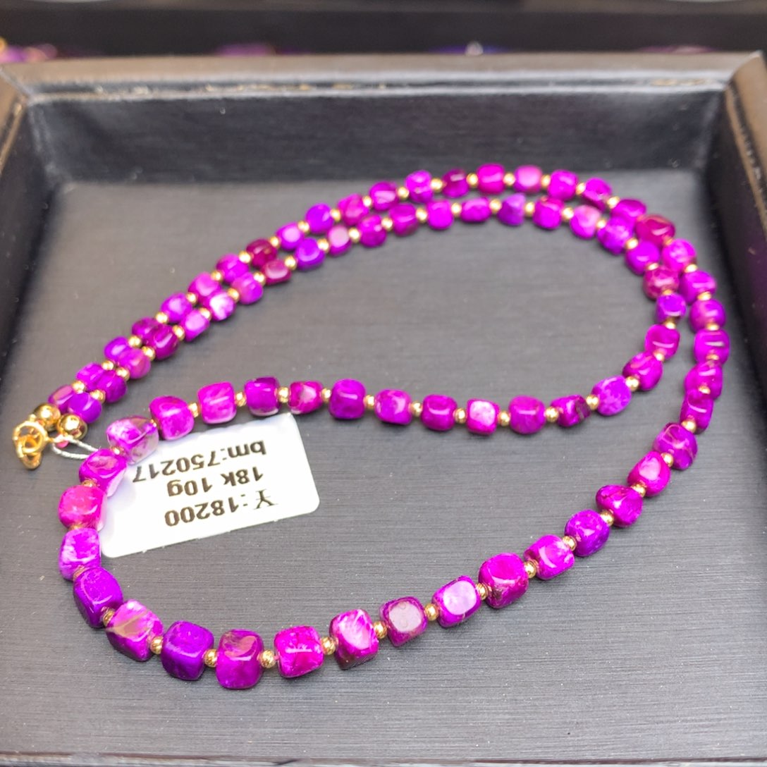 苏纪石（舒俱来）项链18K金镶嵌