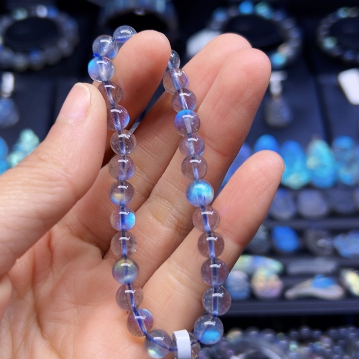 拉长石手串未镶嵌7左右