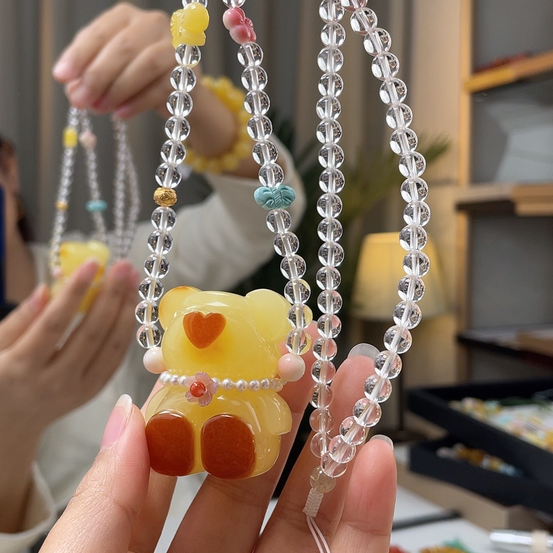 琥珀裸石未镶嵌蜜蜡吊坠