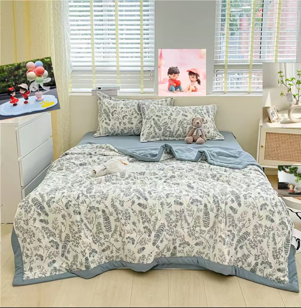 【品牌】夏凉被四件套夏季空调被可机洗夏天被子夏被床上用品四件套