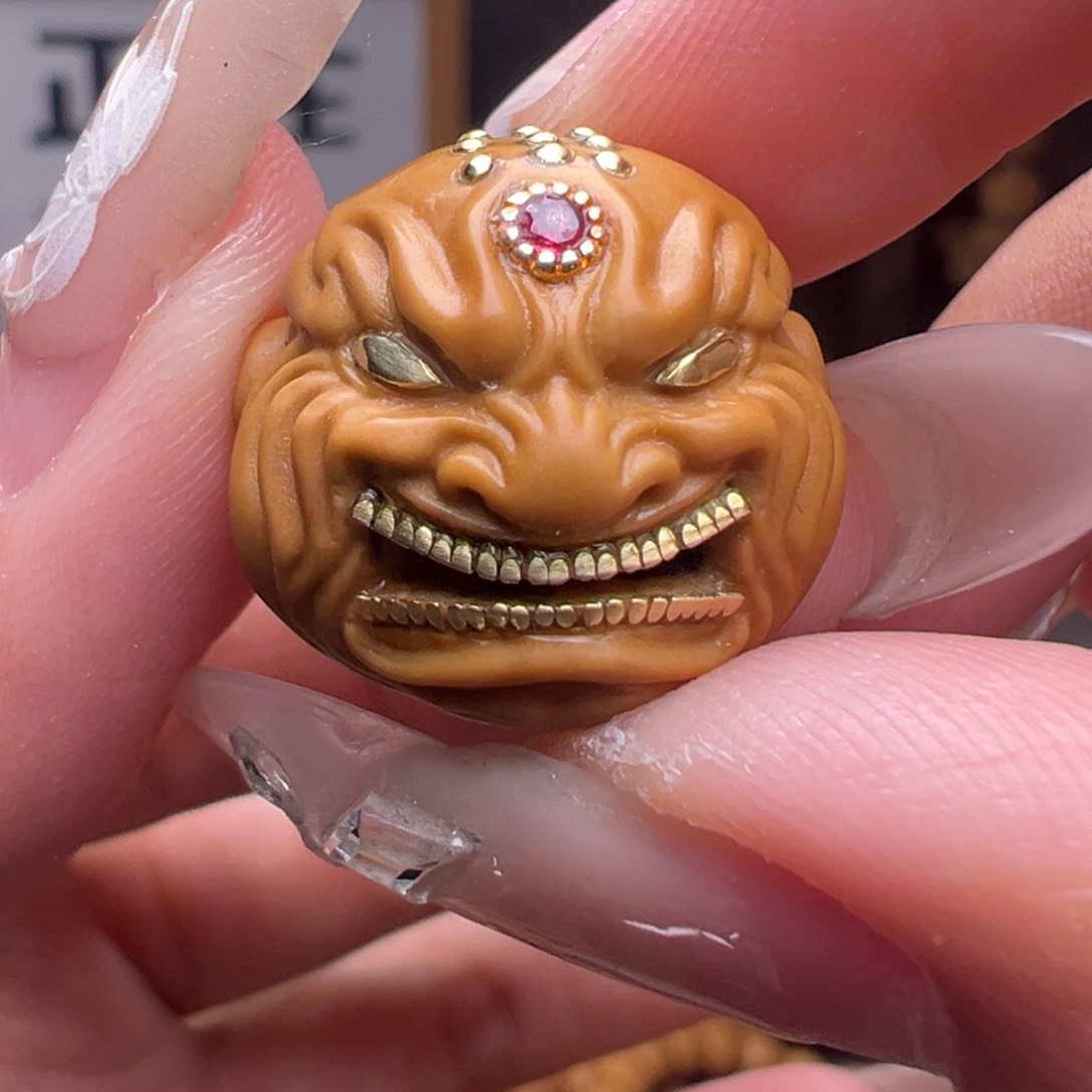 文玩核桃把件镶嵌款大牙恶僧18➕尺寸全品有正常封口线