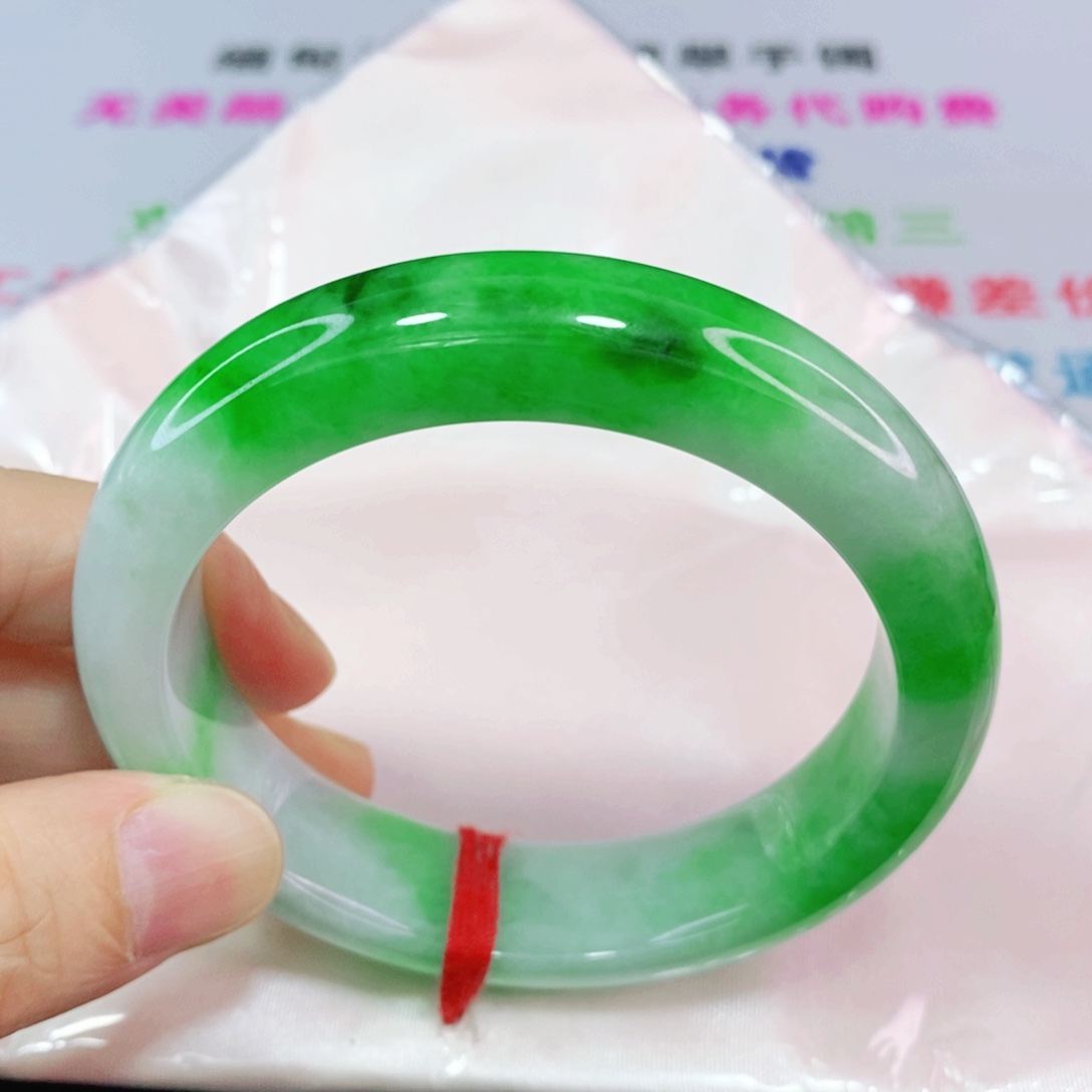 未镶嵌手镯翡翠58.8圈口正圈-完整高品质轮胎