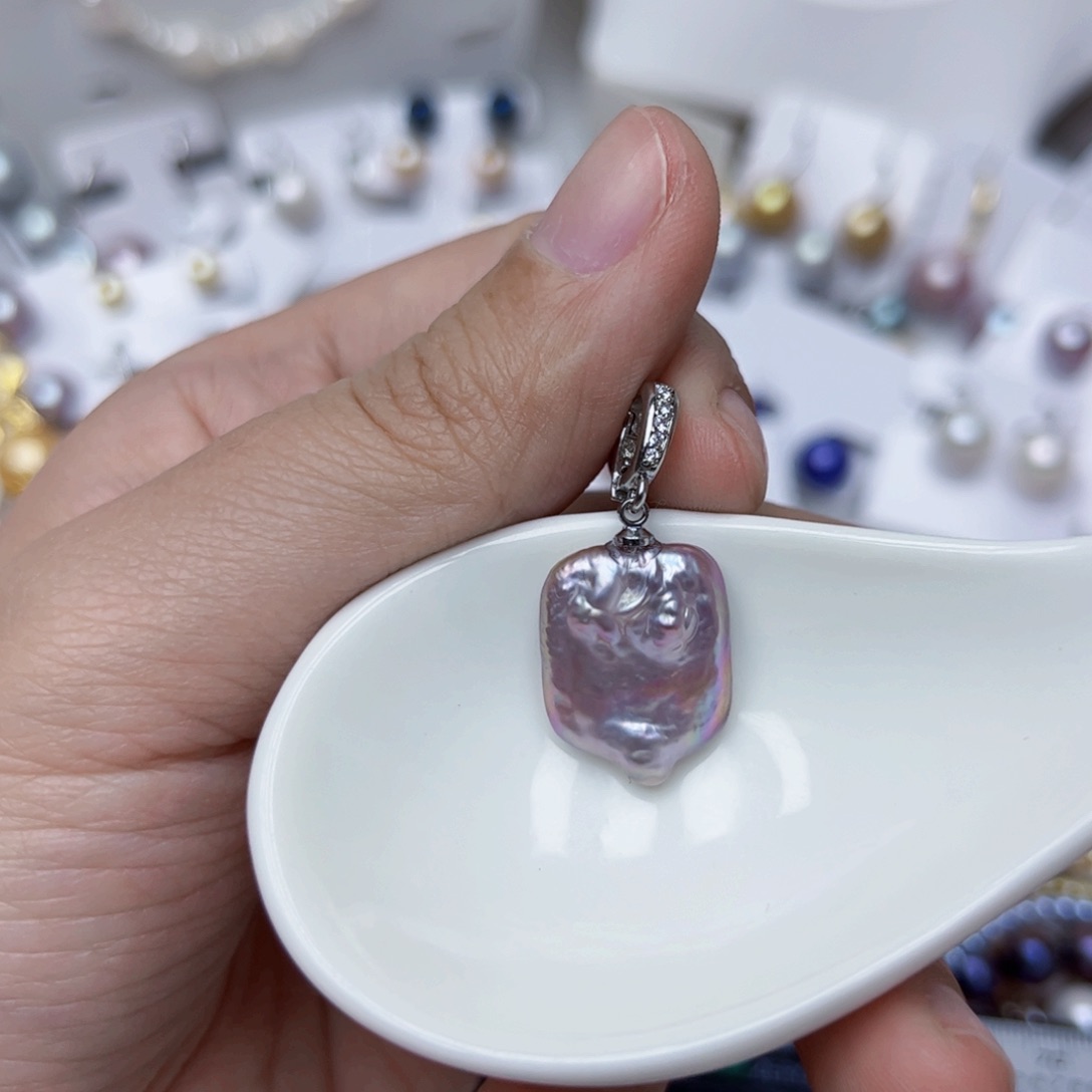 淡水珍珠颈饰银S925镶嵌