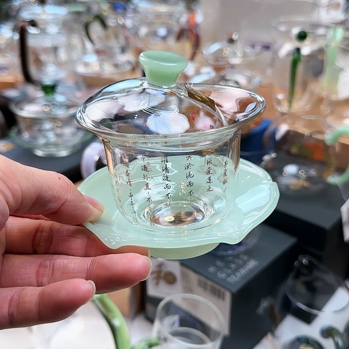 禾器禾荷盖碗爱莲说