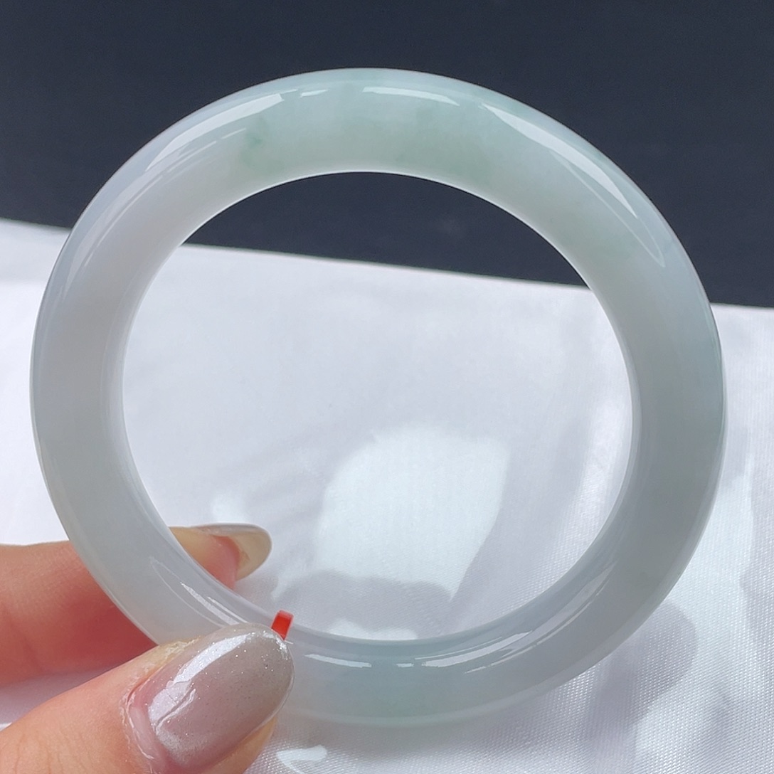 翡翠未镶嵌手镯53圆条