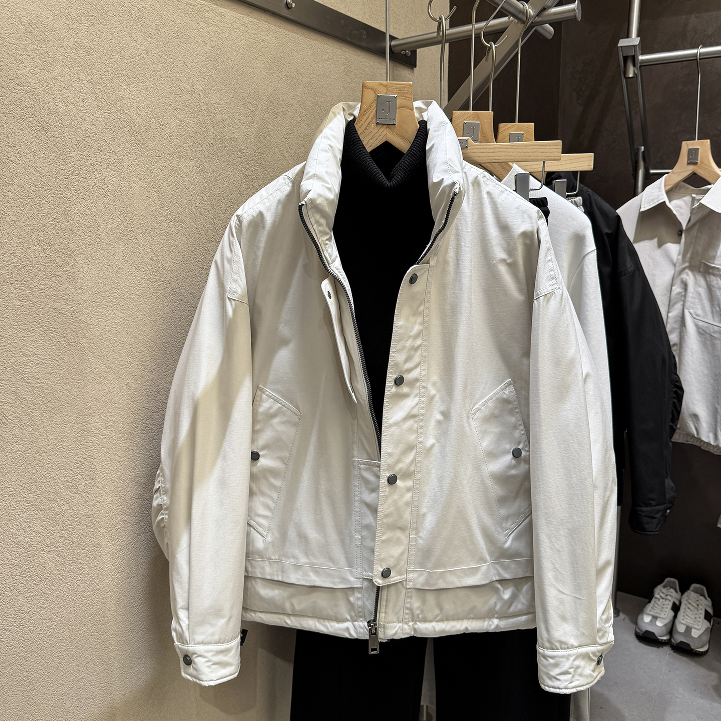 震撼牛货！压胶内里！解构设计杭州货90白鸭绒男立领羽绒服冲锋衣