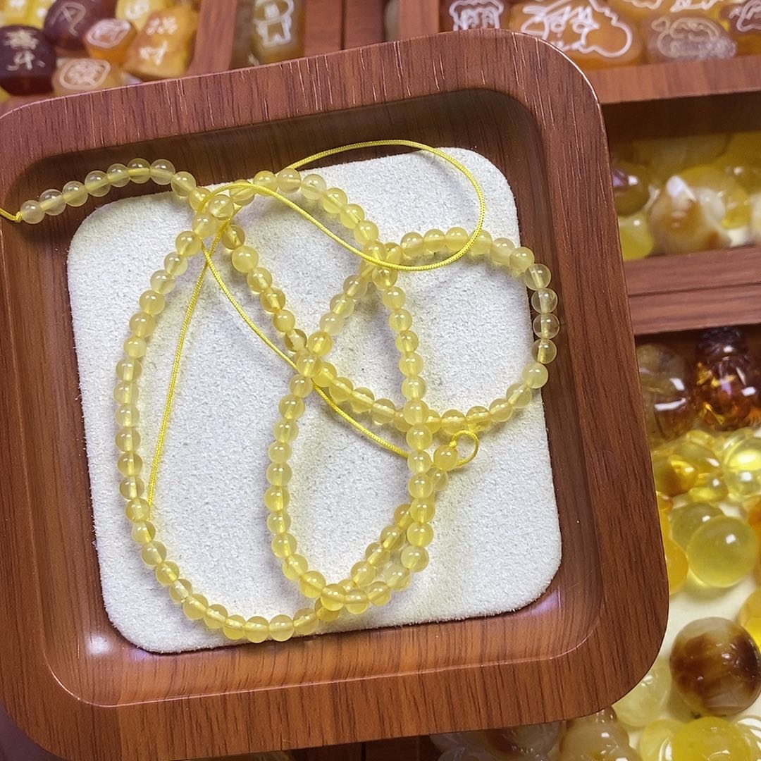 琥珀未镶嵌珠宝奇石万能小米珠