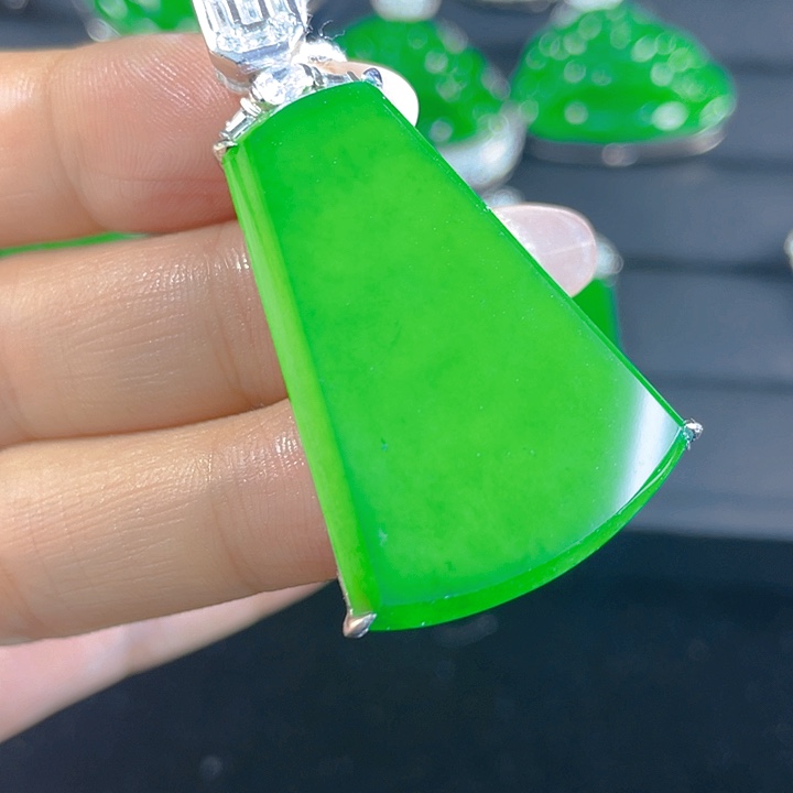 月***星翡翠银S925镶嵌吊坠(不含链)