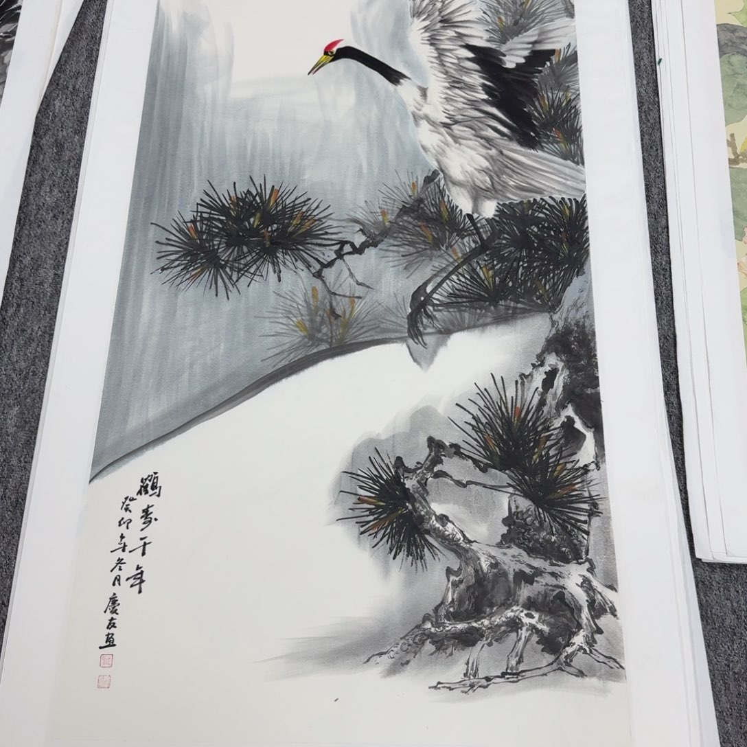 国画李庆友老师四尺140*70