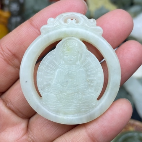 岫岩老玉（透闪石质玉）颈饰未镶嵌16