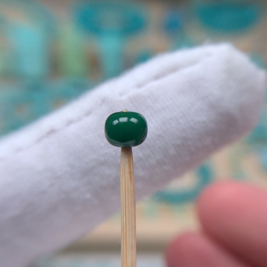 绿松石玉化老油绿未镶嵌