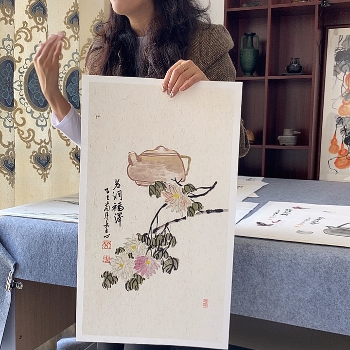 国画纯手绘国画写意作品32*58