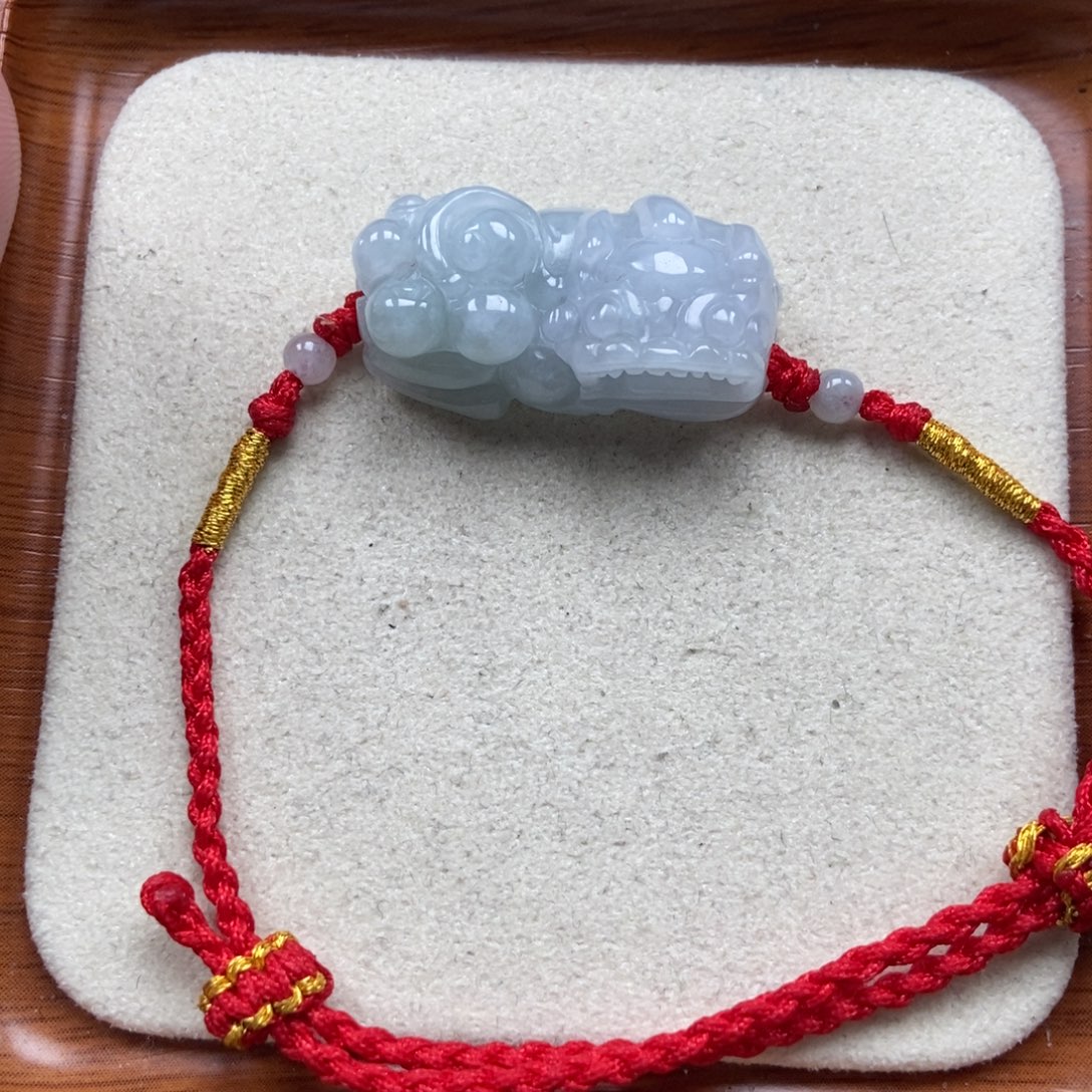 翡翠未镶嵌颈饰霸王貔貅手链