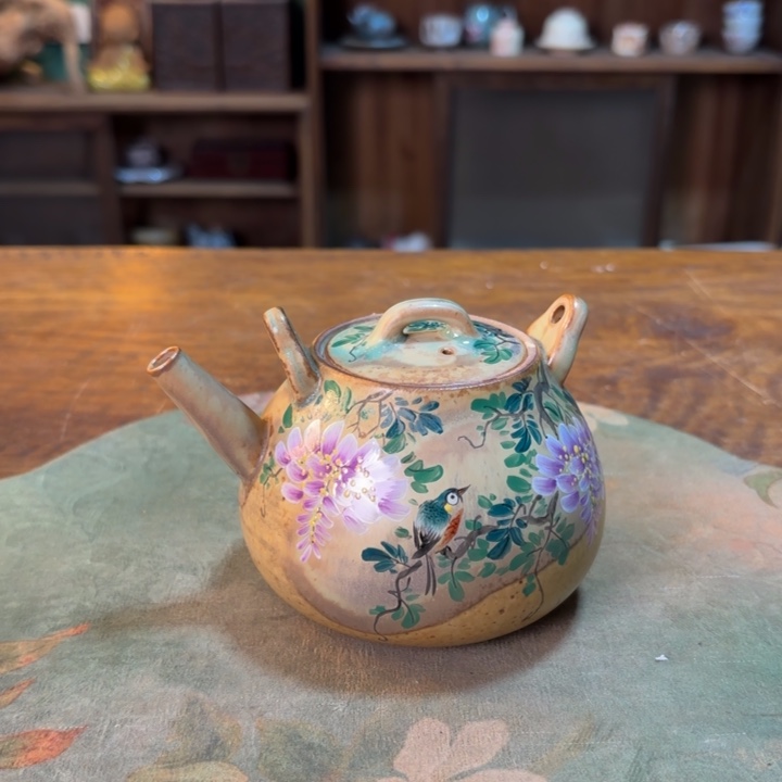 柴烧纯手工手绘陶瓷