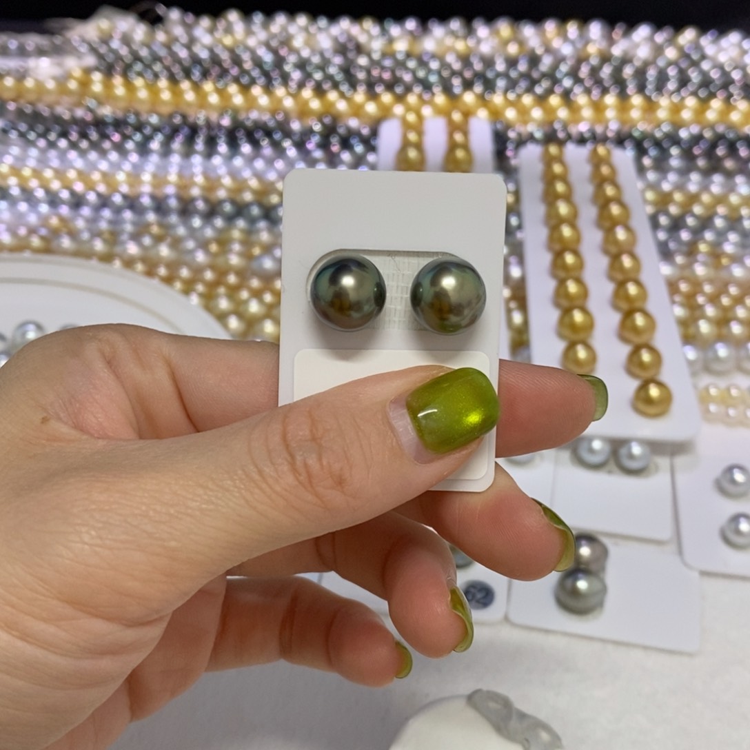 海水珍珠裸珠大溪地海水珠11-12