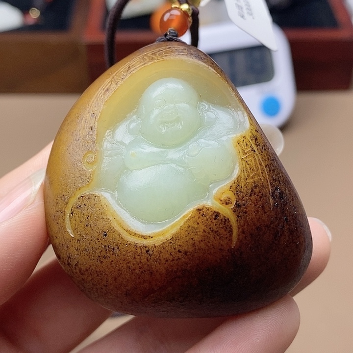 和田玉挂件未镶嵌富**开F