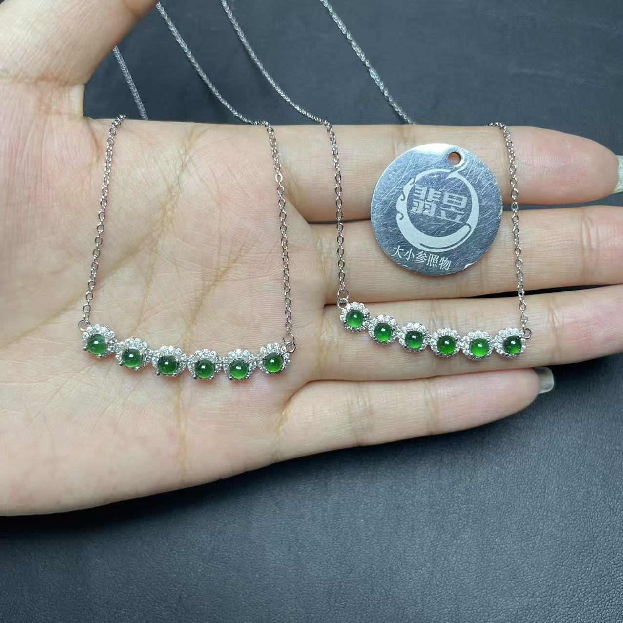 翡昱-N81-63963-天然A货翡翠吊坠项链-多样性发其一-D