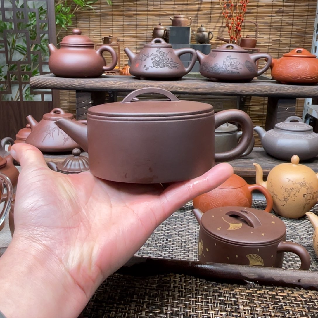 紫砂茶壶宜兴原矿紫砂手工制220